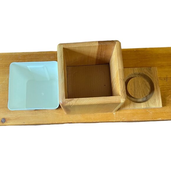 Vintage Butcher Block Ice Bucket - Picture 9 of 12